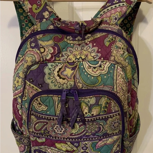 Vera Bradley backpack Paisley Floral Patterned purple‎ display picture 1